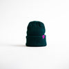 CW Fisherman Beanie - Forest Green/Pink